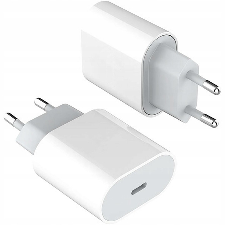 SZYBKA ŁADOWARKA DO IPHONE 11 12 13 14 KOSTKA 20W + KABEL 1M USB-C LIGHTING