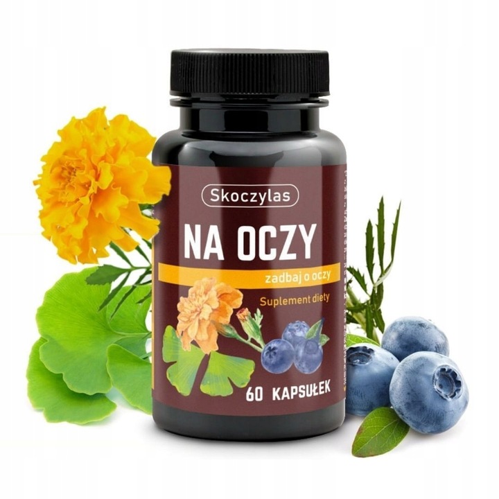 Skoczylas Na OCZY z borówką i luteiną 60 kaps. + Naklejka z planem GRATIS!