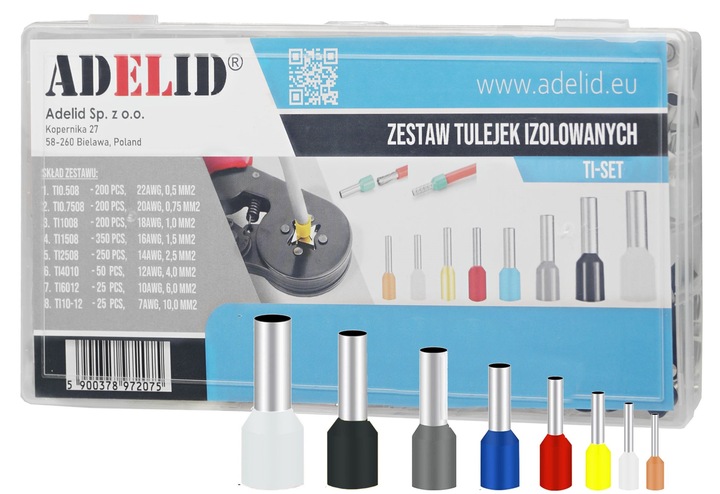 PRASKA ZACISKARKA DO TULEJEK KONEKTORÓW KOŃCÓWEK KABLI 0.25-10mm² 1300