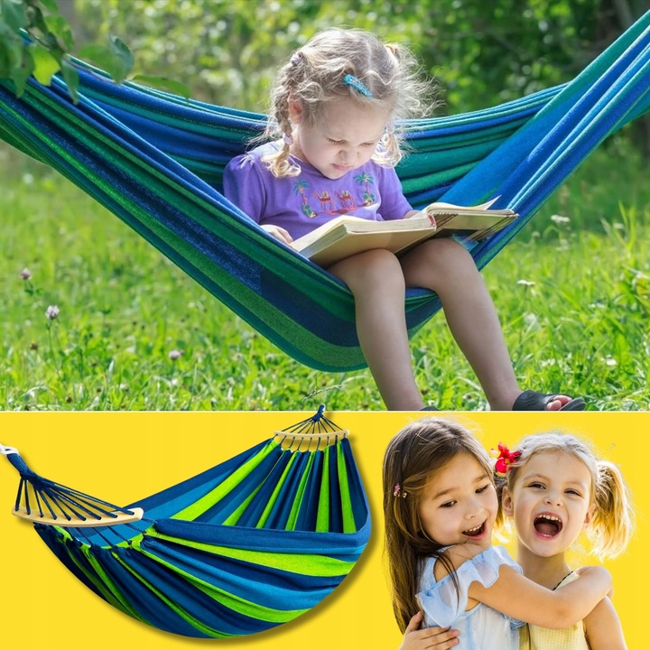 HAMAK OGRODOWY DWUOSOBOWY XXL 2 Osobowy Turystyczny Z DRĄŻKIEM DUŻY