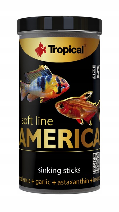 Soft Line America S miękki, tonący pokarm dla ryb w formie pałeczek 100ml