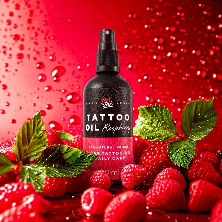 Olejek do Pielęgnacji Tatuażu Loveink Tattoo Oil Raspberry 100ml