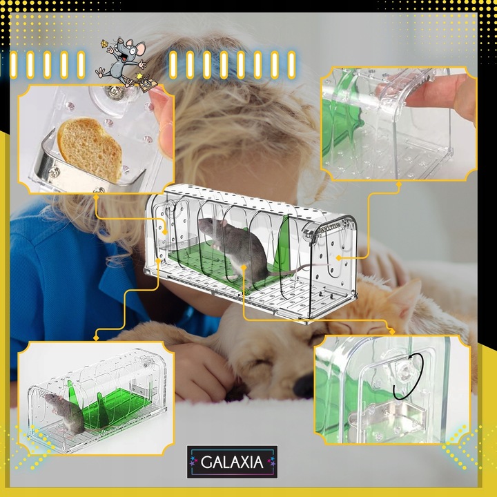 ŻYWOŁAPKA NA MYSZY 2 SZT Pułapka Łapka Szczury Pułapki Łapki 2X