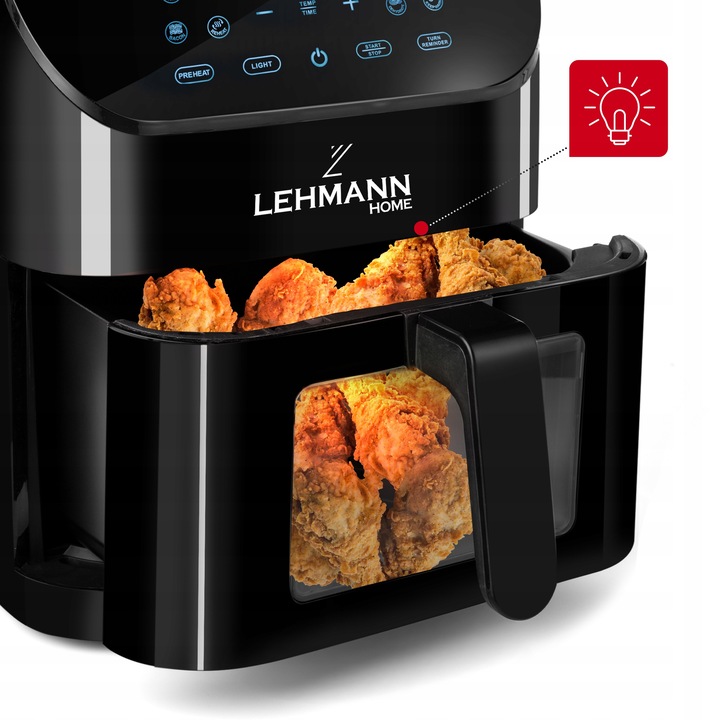 FRYTKOWNICA BEZTŁUSZCZOWA FRYTOWNICA 8L PIEKARNIK AIRFRYER DWUKOMOROWA