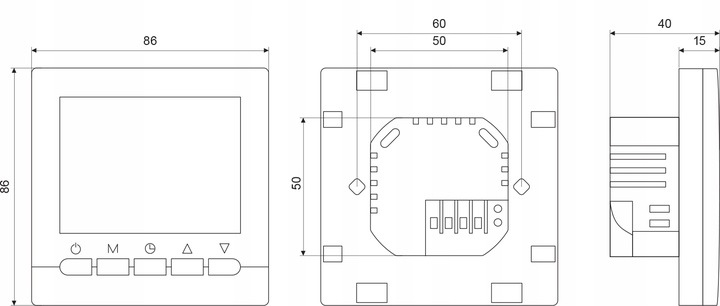 STEROWNIK REGULATOR TEMPERATURY PRZEWODOWY TERMOSTAT TYGODNIOWY AFRISO