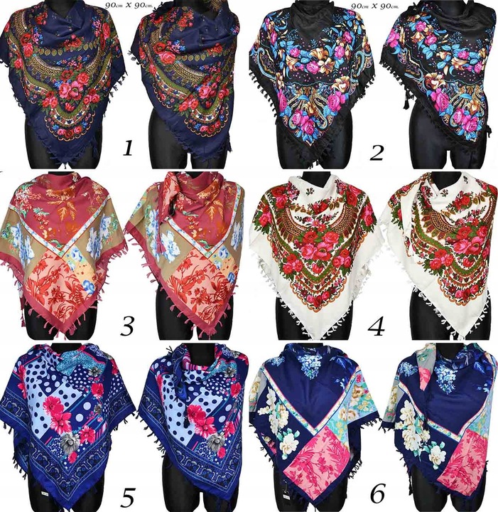 Oryginalna Chusta Ludowa Chusta Góralska Folk