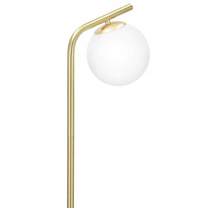 Złota Lampa Stojąca Podłogowa Lampka LED 1X E27 Kula Do Czytania