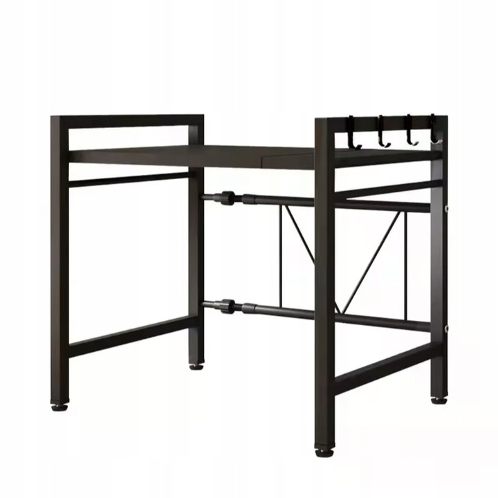 Stojak na mikrofalówkę półka rozsuwana regulacja teleskopowa organizer