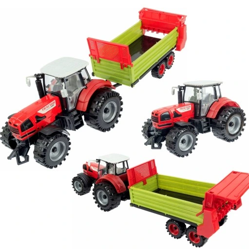 Duży Traktor z Przyczepą Ciągnik NAPĘD Ruchome elementy