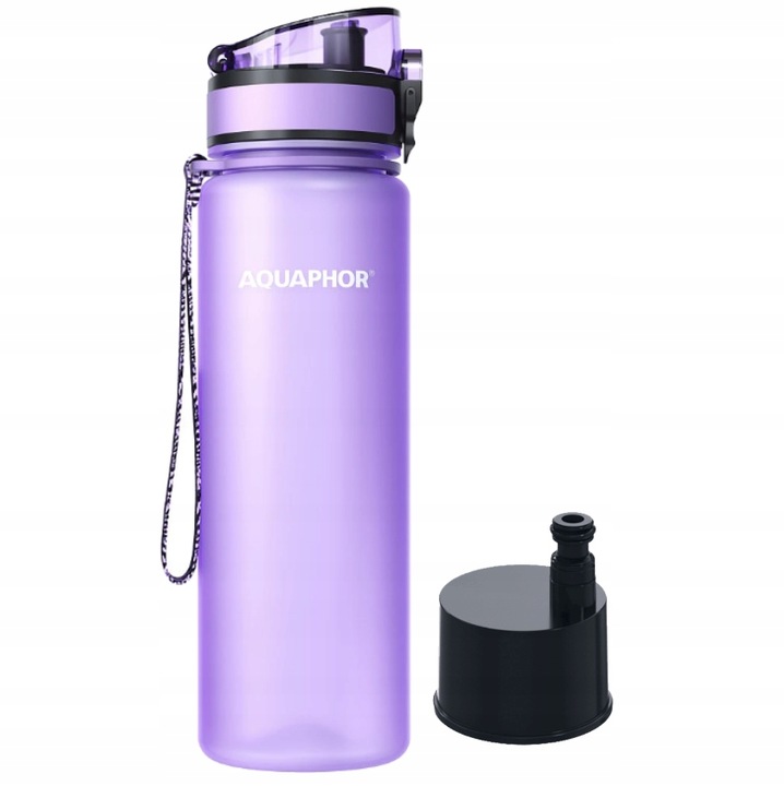 AQUAPHOR CITY Bidon Butelka filtrująca wodę + filtr 0,5L lawendowa