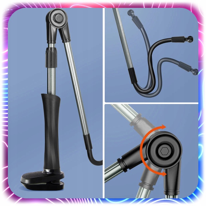 STOJAK NA TELEFON TABLET BIURKOWY Uchwyt Statyw do 13" PRZYKRĘCANY do Stołu