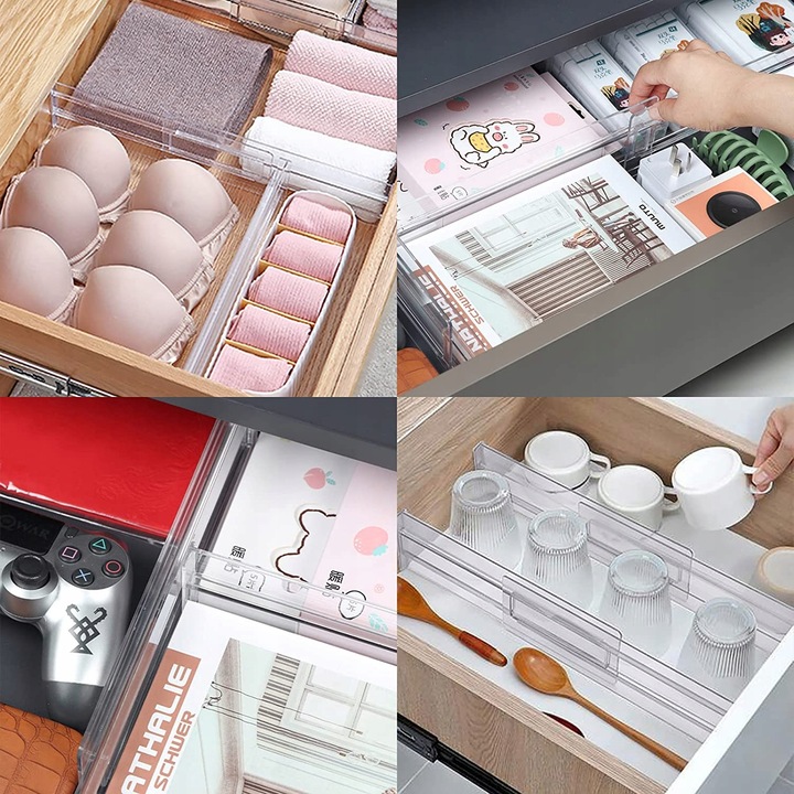 8szt ORGANIZER DO SZUFLADY PRZEGRÓDKA REGULOWANA SEPARATOR