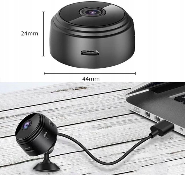 Mini Kamera Szpiegowska Full HD WIFI ukryta 91 DETEKCJA NIANIA DYSKRETNA