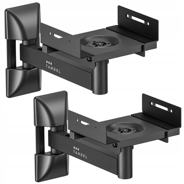 Uchwyty ścienne do głośników 2szt. Zaciskowe Regulowane Obrotowe