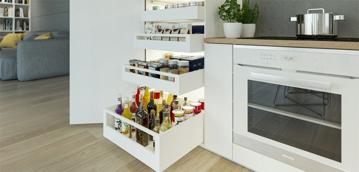 SZUFLADA GTV AXIS PRO 450D1 WYSOKA L450 H199 BIAŁA CICHY DOMYK WYSUW