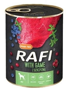 RAFI mokra karma dla psa dorosłego - mix 6 smaków - puszka 24x400g