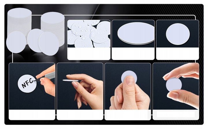 ZNACZNIK KART NFC PUSTE ZNACZNIK TAGI Z CHIPAMI NFC MONETY KARTA NFC 50 SZT