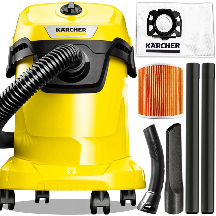 ODKURZACZ BEZWORKOWY UNIWERSALNY WD3 KARCHER TURBO MOCNY NADMUCH