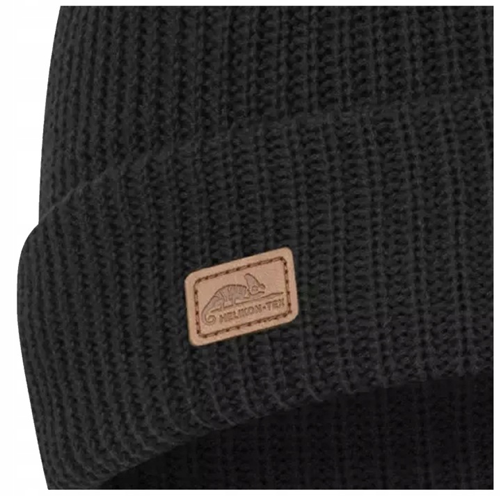 CZAPKA ZIMOWA WANDERER WEŁNA MERINO NA ZIMĘ BUSHCRAFT HELIKON CZARNA