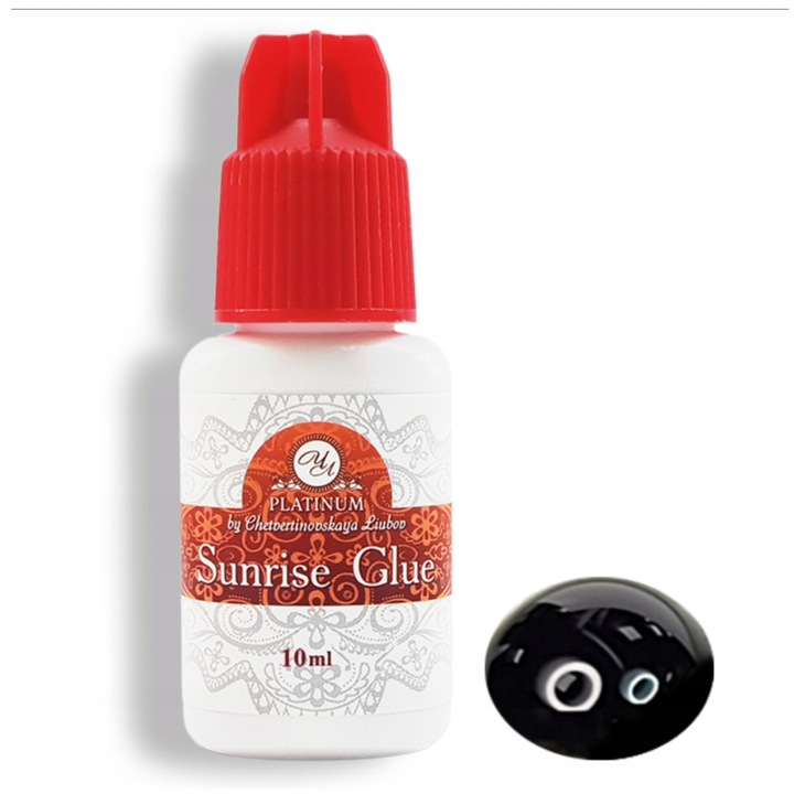 Klej do Przedłużania Rzęs Czarny Sunrise 10ml PLATINUM na Upały