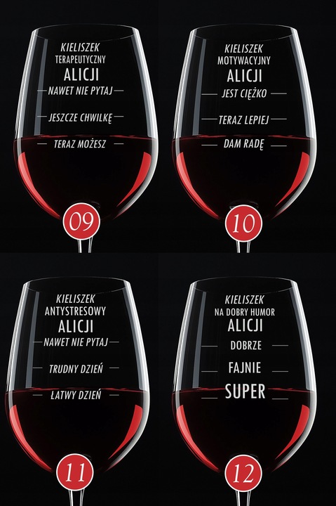 Kieliszek do Wina z grawerem prezent na 18 30 40 50 URODZINY 440 ml +