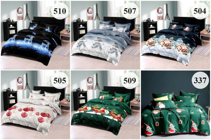 POŚCIEL 200x220 KOMPLET DWUSTRONNA Z PRZEŚCIERADŁEM MIŁA DUŻO WZORÓW #