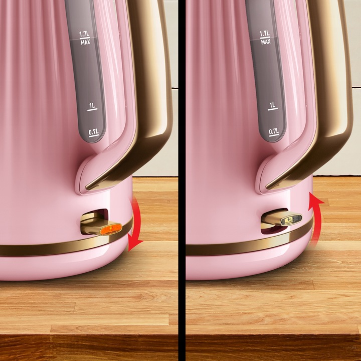 Czajnik elektryczny bezprzewodowy TEFAL Loft KO2517 2400 W różowy