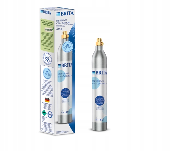 BRITA Cylinder wkręcany CO2 nabój butla z gazem do saturatora 425g do