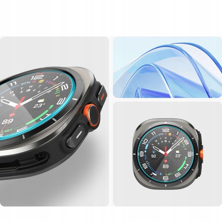 2x SZKŁO Hartowane SPIGEN EZ + Aplikator do Samsung Galaxy Watch Ultra 47mm