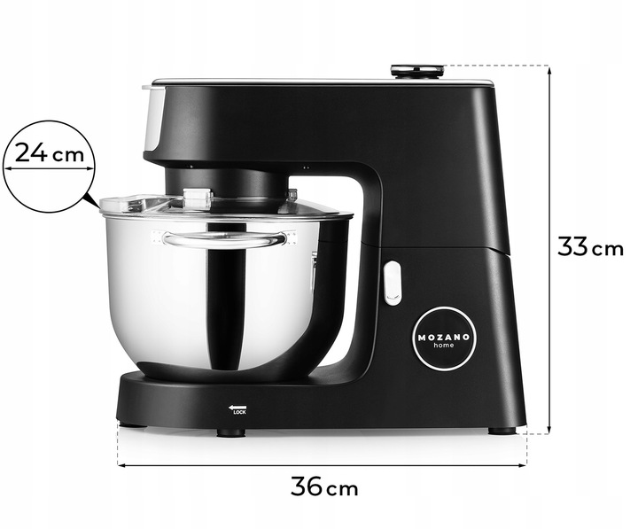 ROBOT PLANETARNY KUCHENNY PODGRZEWANA MISA 6,2L MIKSER DUŻY ZESTAW