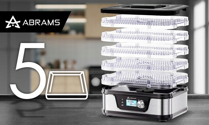 SUSZARKA DO GRZYBÓW WARZYW I OWOCÓW 600W REGULACJA TEMPERATURY TIMER 5