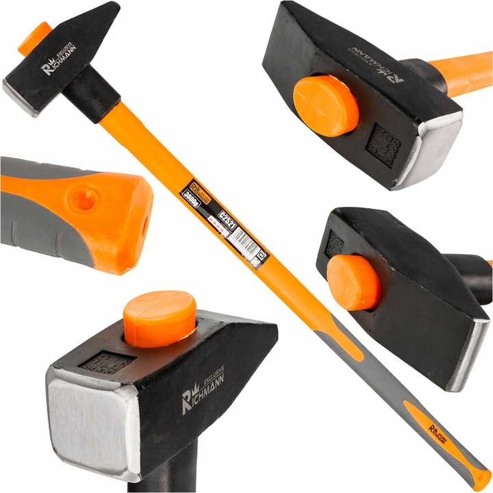 MŁOTEK MŁOT ŚLUSARSKI 5000g 5kg TRZONEK FIBERGLASS WŁÓKNO SZKLANE STAL