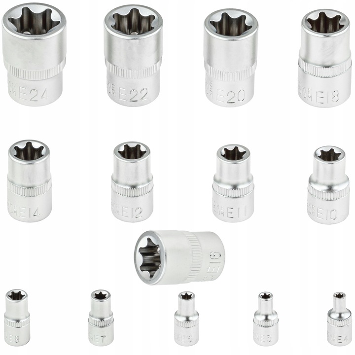 ZESTAW NASADEK TORX WEWNETRZNY E4 E24 14SZT TORXY