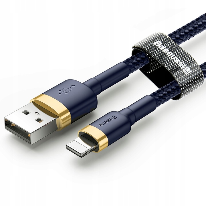 BASEUS MOCNY KABEL USB DO LIGHTNING IPHONE IPAD PRZEWÓD OPLOT 2.4A 100cm