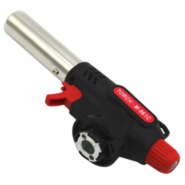 Palnik gazowy na Kartusze Torch Czarno Czerwony M-961C 1300 W + 4 x