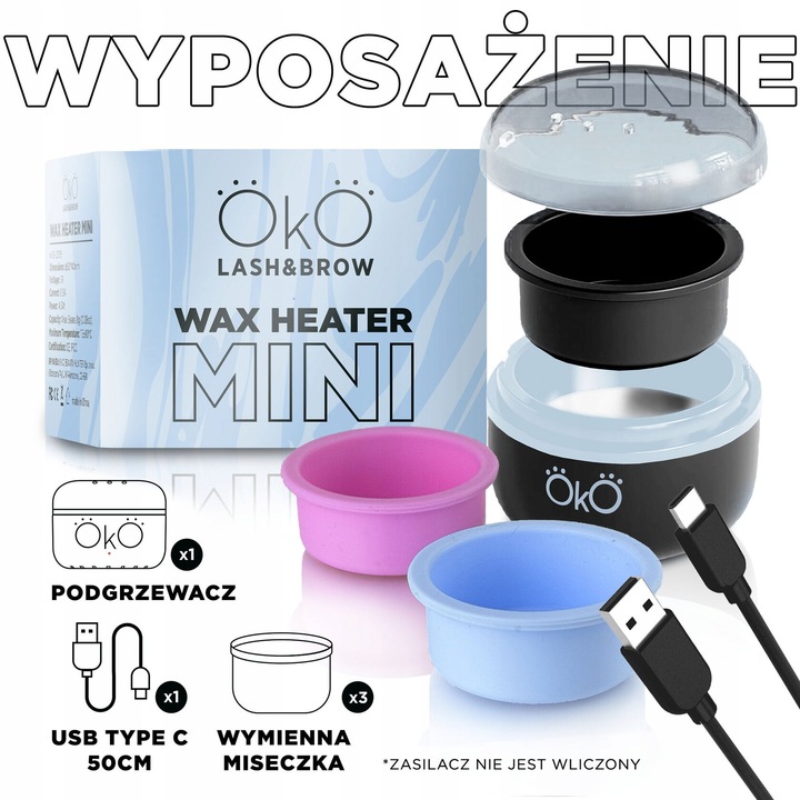 Podgrzewacz wosku w puszce OKO Mini Wax Heater, czarny