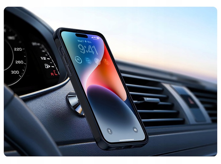 Etui do iPhone 15 do MagSafe MATT CASE WZMACNIANE 360° Szkło 5D PREMIUM