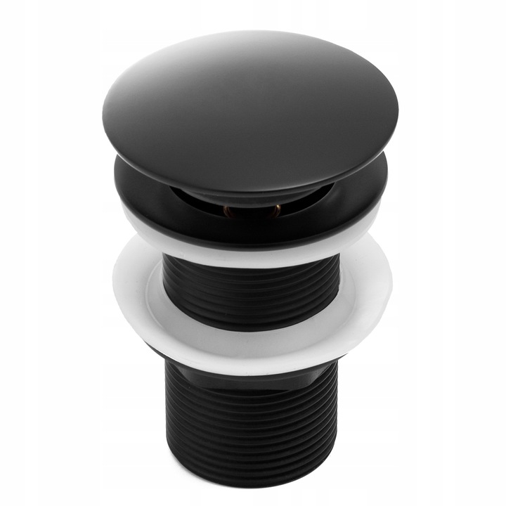 Korek umywalkowy automatyczny bez przelewu klik klak czarny YOKA HOME