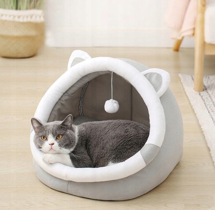 DOMEK DLA KOTA PLUSZOWY LEGOWISKO CIEPŁE MIĘKKIE BUDKA POSŁANIE