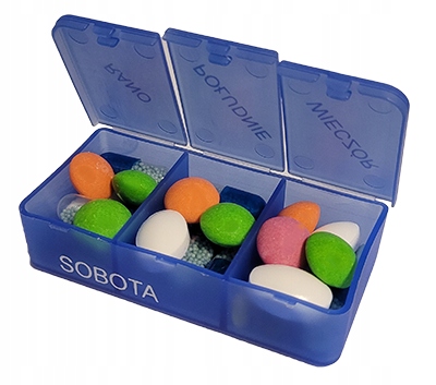 POJEMNIK KASETKA PUDEŁKO NA LEKI TABLETKI 7dni x 3
