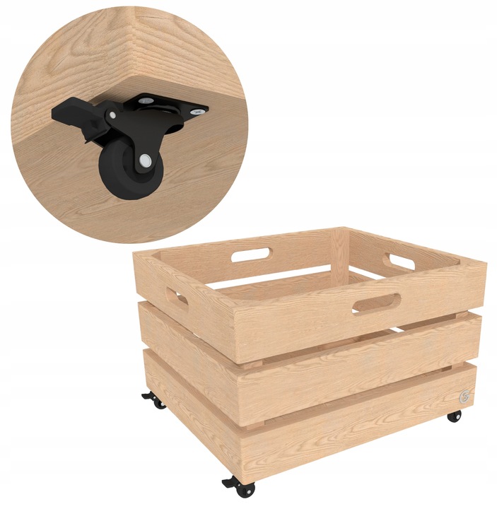 Kółko meblowe obrotowe gumowane 30 - 40 kg, fi 40, z hamulcem