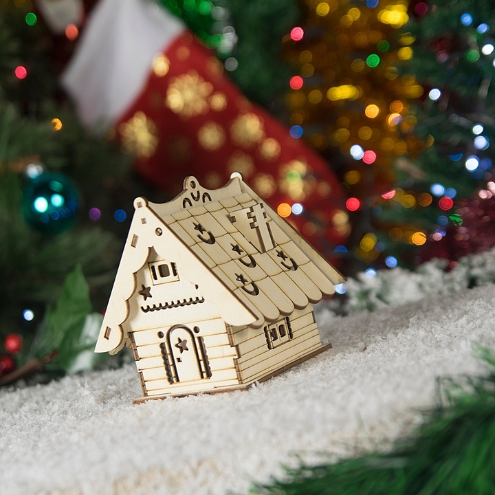 DOMEK LAMPION ŚWIĄTECZNY LED LAMPKA PREZENT DIY