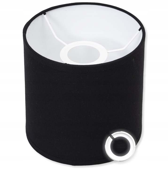 Abażur CZARNY 15 / 15 cm na lampkę E27 / E14 klosz