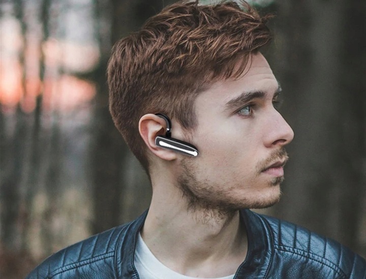 SŁUCHAWKA NAUSZNA BEZPRZEWODOWA YYK530 BLUETOOTH 5.1 DO ROZMÓW POWERBANK