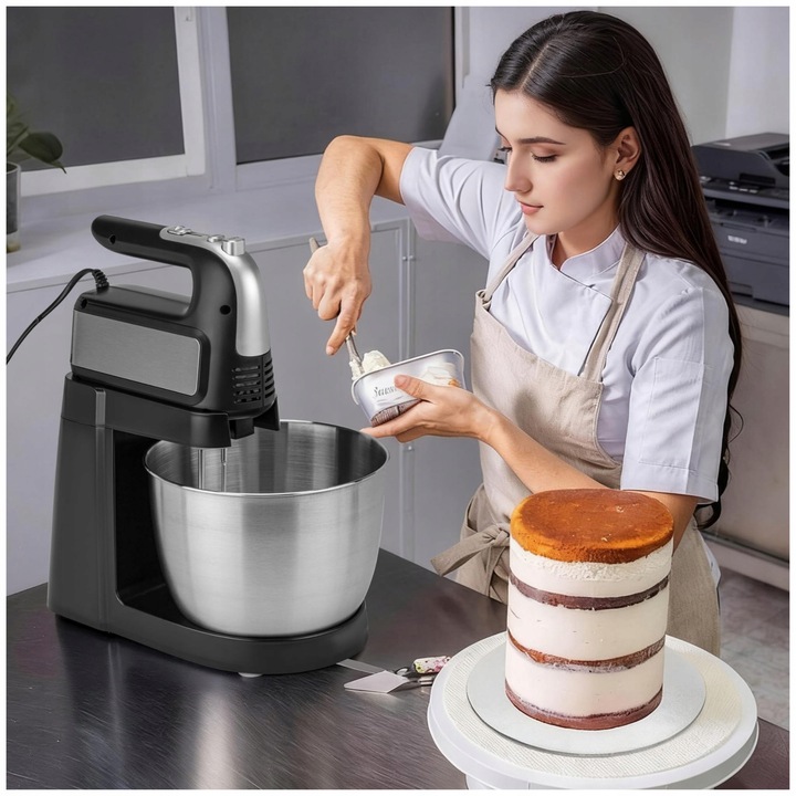 MIKSER Z MISĄ RĘCZNY WIELOFUNKCYJNY ROBOT KUCHENNY 1000W TURBO 5