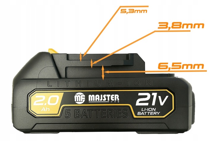 AKUMULATOR BATERIA 2AH 2000mAh Li-Ion POWER SHARE MKT001 MAJSTER PRO