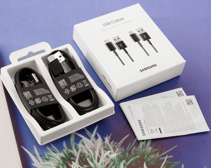 2x ORYGINALNY KABEL SAMSUNG FAST CHARGE USB-C 1,5M
