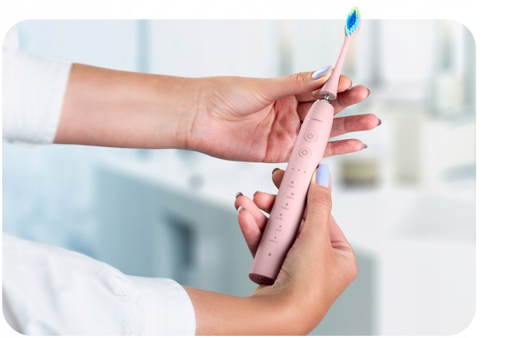 SZCZOTECZKA SONICZNA DO ZĘBÓW ELEKTRYCZNA + ETUI BERDSEN GALAXY