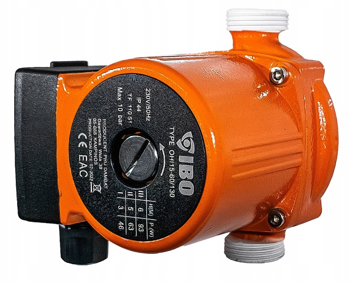 POMPA OBIEGOWA CYRKULACYJNA 3 BIEGOWA 15-60/130 SOLIDNA MOCNA WYDAJNA IBO