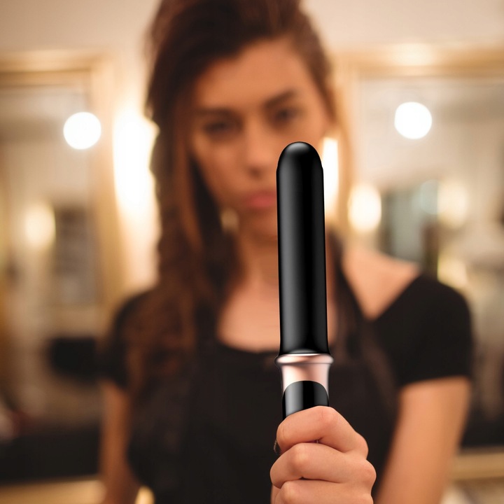 PROSTOWNICA DO WŁOSÓW CERAMICZNA EKRAN LCD 2W1 LOKÓWKA LEKKA CZARNA